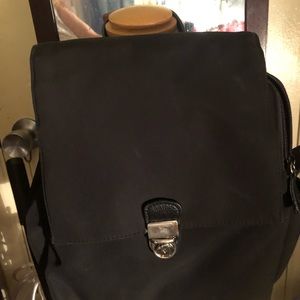 Black multi compartments backpack used 2xs